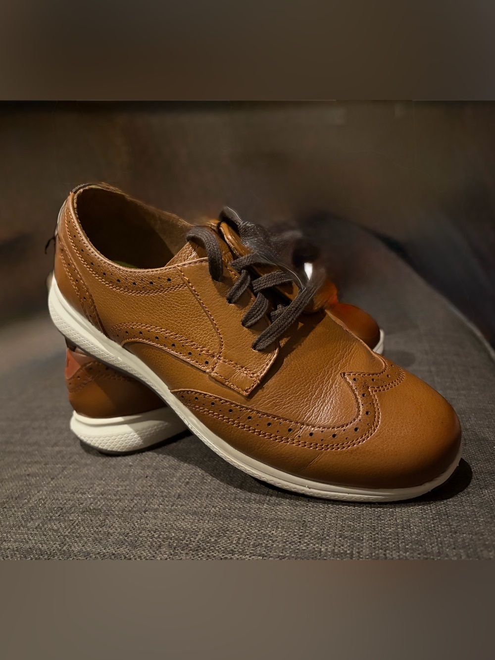Boys Brown Wingtip Casual Leather shoes